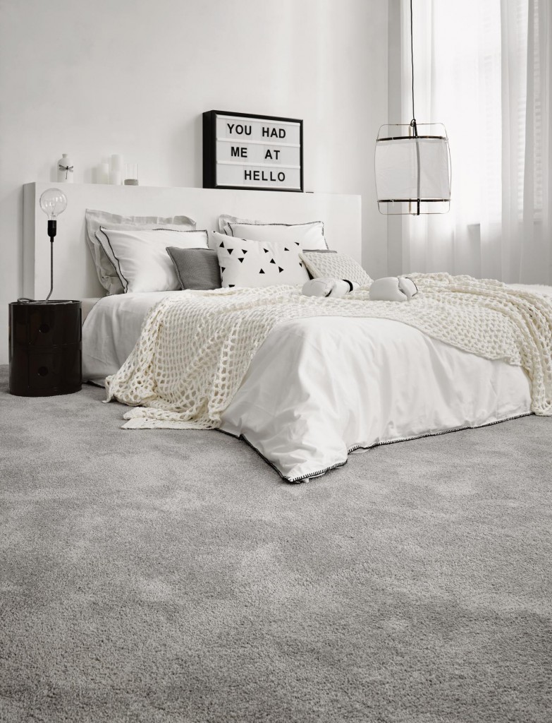 Bild Teppichböden hell grau Schlafzimmer Soft Touch