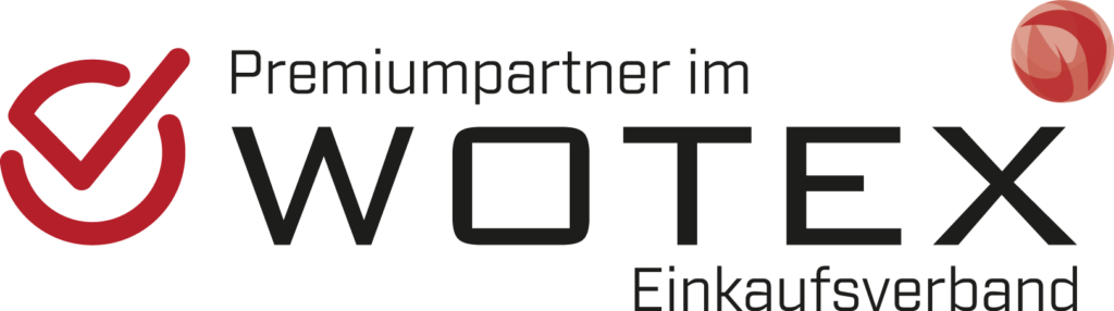 Ein Logo mit der Aufschrift „wotex“. Boden Pelzer -Bodenbeläge, Vinylbelag, Parkett - Moselstr. 14 - 41464 Neuss